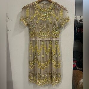 Needle & Thread Tiered Petal Mini Dress – US 8 / UK 12 / EU 40